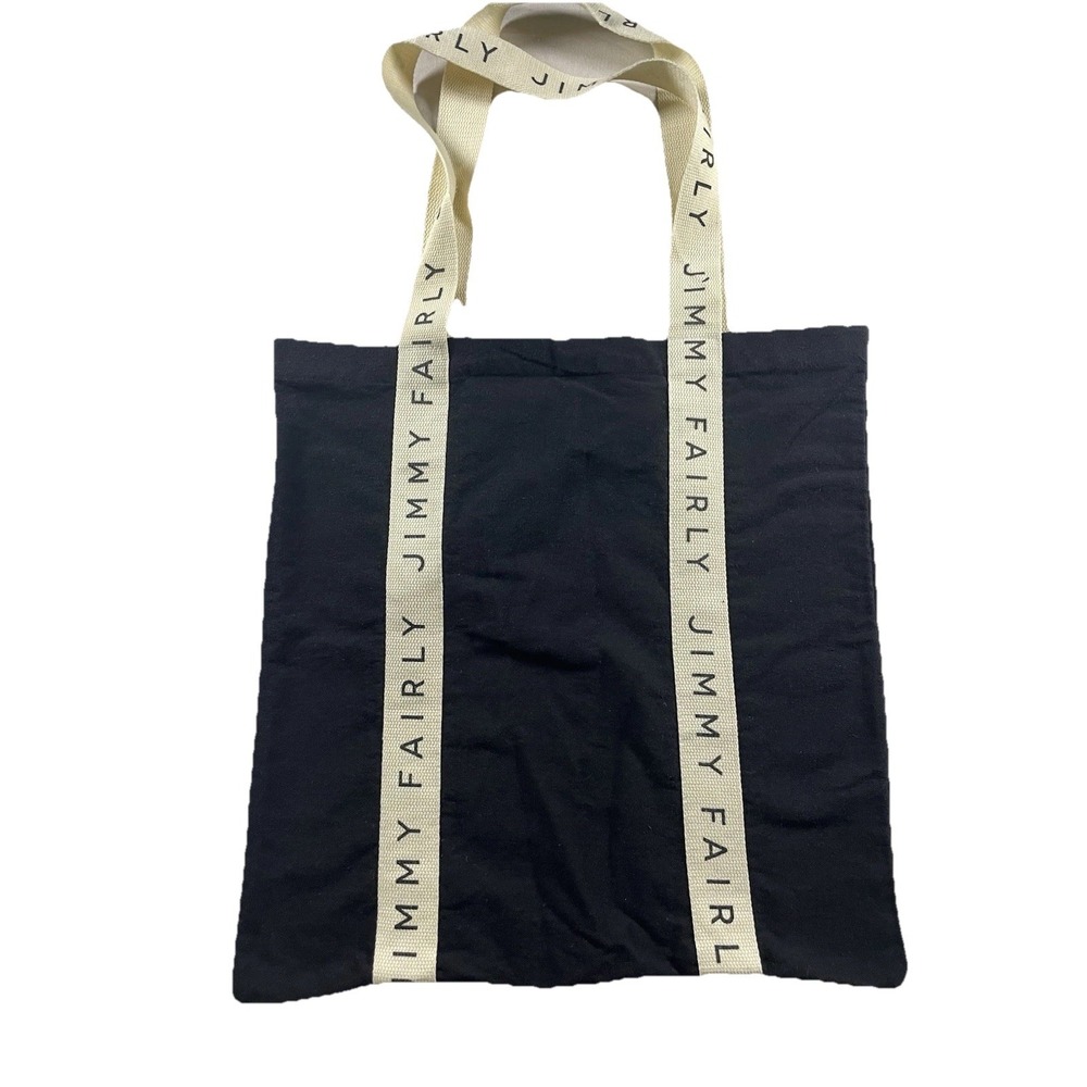 Jimmy Fairly Tote Bag One Size Black Canvas Logo Strap Shopper Shoulder